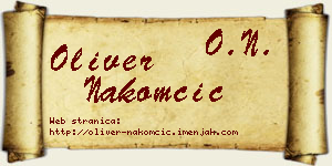 Oliver Nakomčić vizit kartica